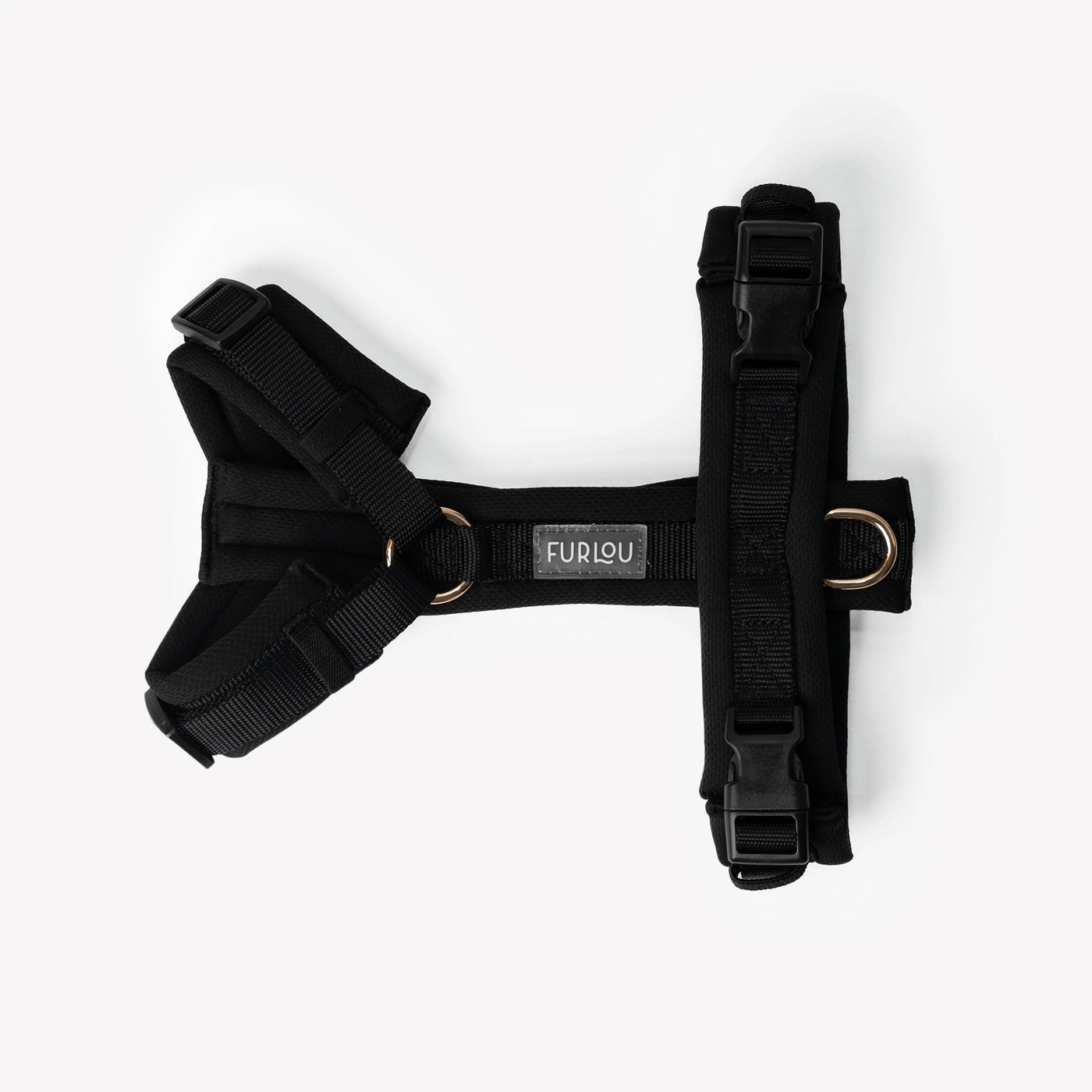 FURLOU - Pettorina per cani Comfort, colore nero