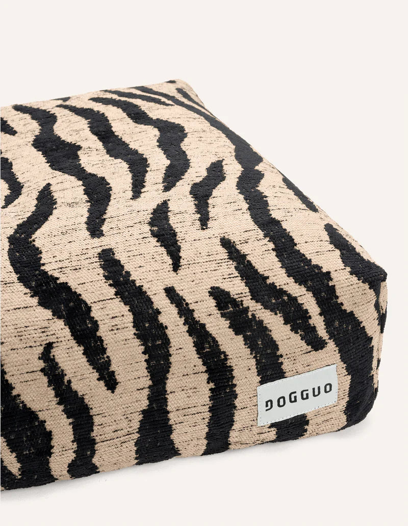 DOGGUO - Cuccia per cani Zebra – Beige/Nero