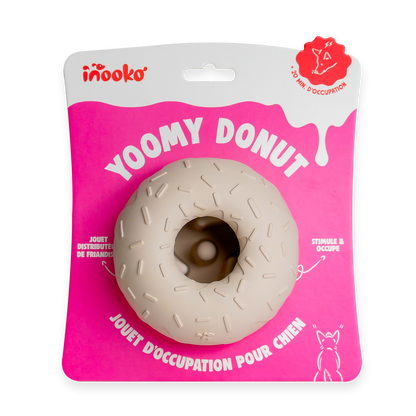 INOOKO – Yoomy Donut Schleckmatte & Beschäftigungsspielzeug für Hunde – Sand