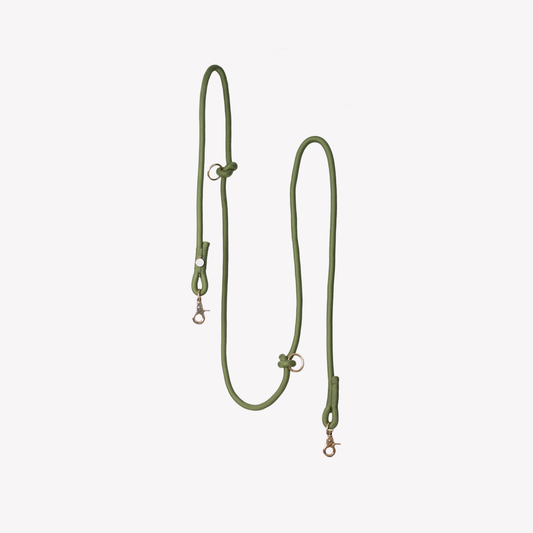 FURLOU - „Grün“ – Handsfree Hundeleine, geflochten - OSSO BLU