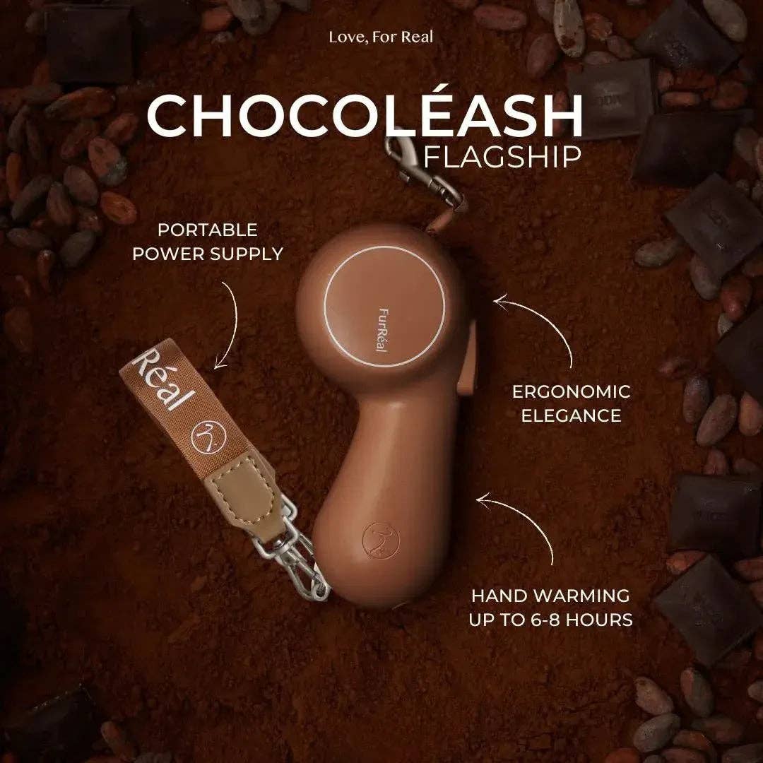 MAISON FURRÉAL – ChocoLéash Flagship Hundeleine mit Handwärmer & Powerbank | Mocha Mousse