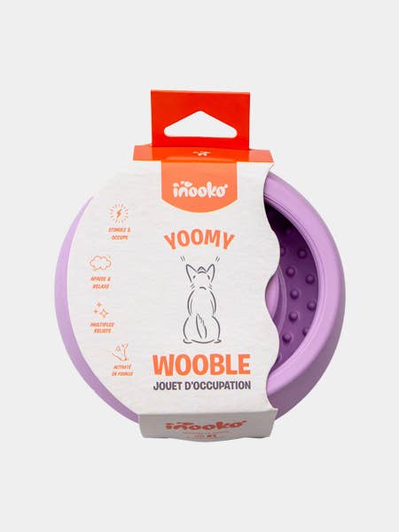 INOOKO – Yoomy Wobble Schleckspielzeug & Beschäftigungsspielzeug für Hunde – Lavendel