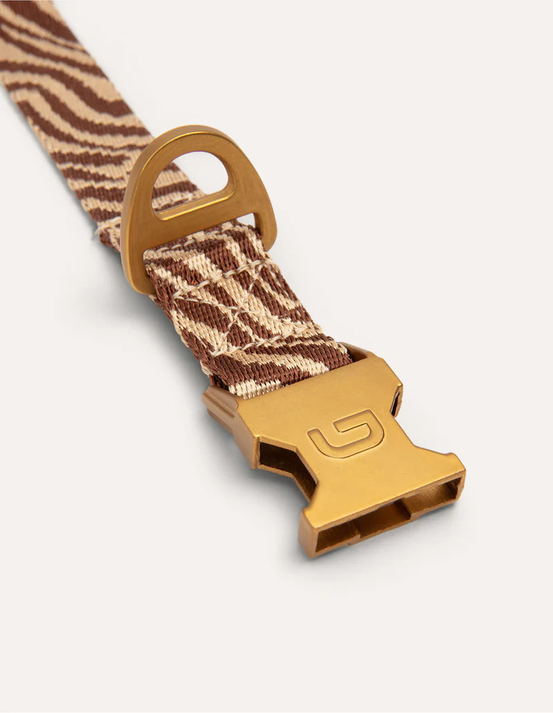 DOGGUO - Collare Zebra – Marrone/Beige