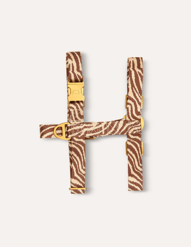 DOGGUO - Zebra Geschirr – Brown/Beige - OSSO BLU
