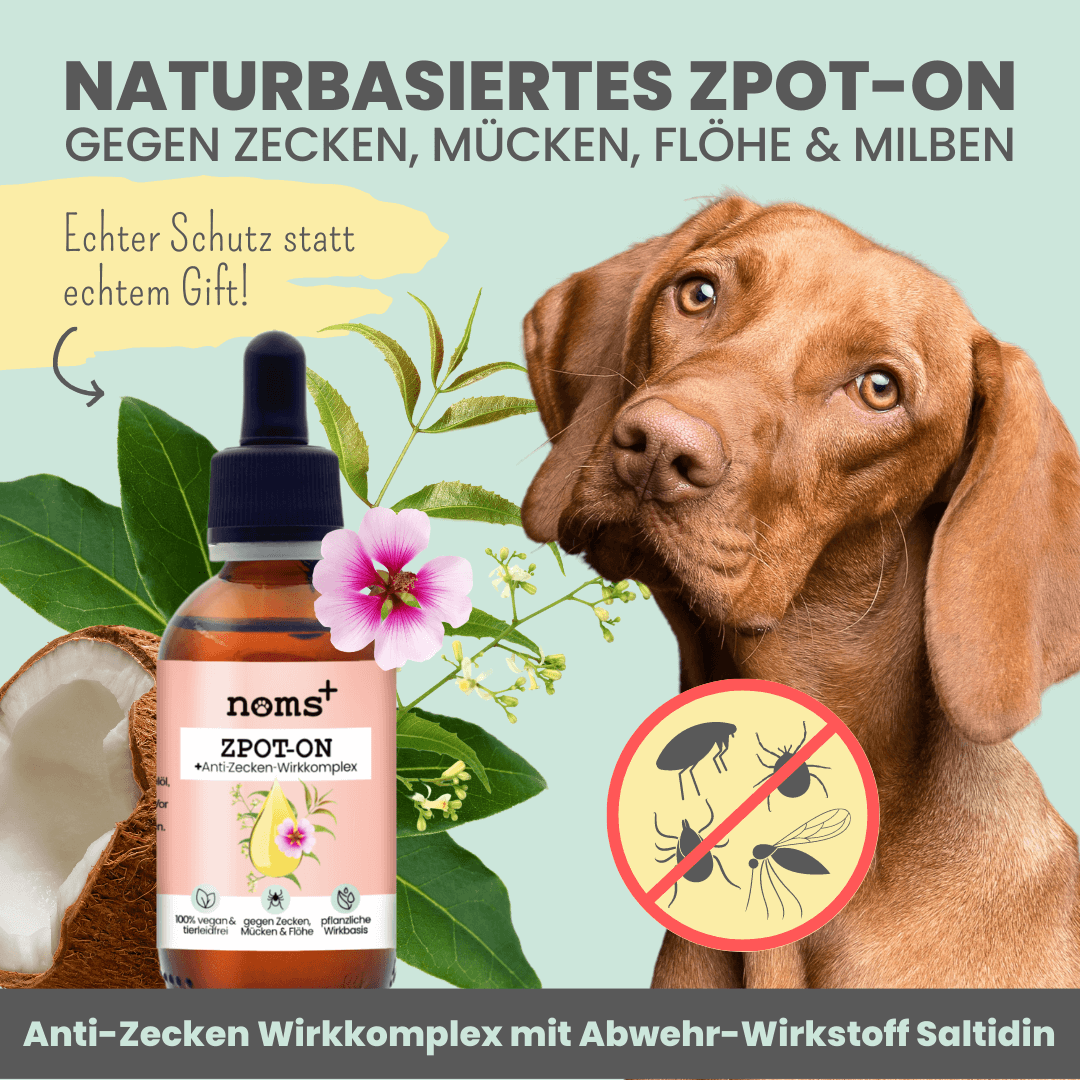 NOMS+ - Zpot-On per cani – Repellente naturale contro zecche, pulci, acari e zanzare