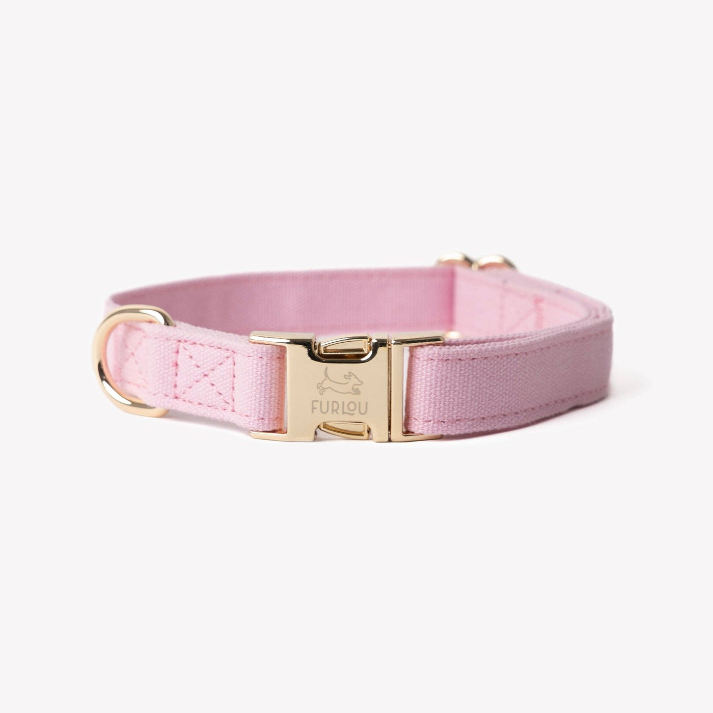 FURLOU – Collare per cani in tela di cotone rosa