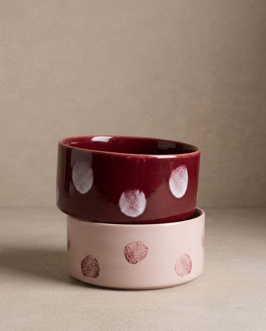 EGG BACK HOME – Pop Dots Hundenapf Rosa