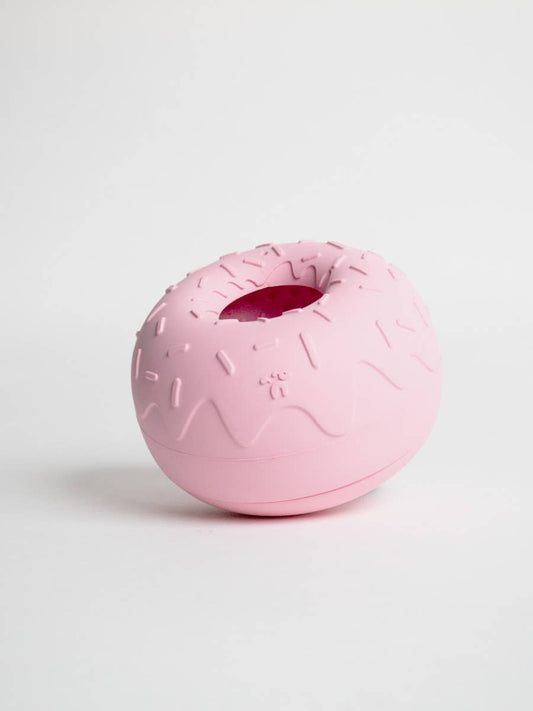 INOOKO – Yoomy Donut Schleckmatte & Beschäftigungsspielzeug für Hunde – Rosa