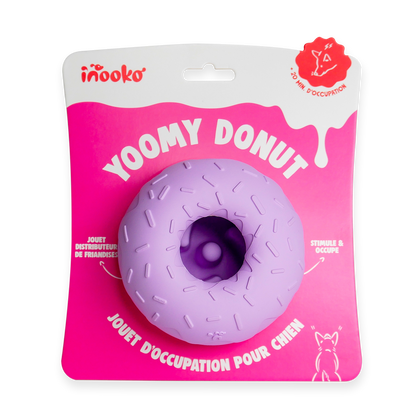 INOOKO – Yoomy Donut Schleckmatte & Beschäftigungsspielzeug für Hunde – Lavendel