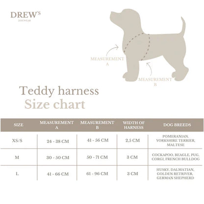 DREW'S DOGWEAR - Teddy-Geschirr (braun) - OSSO BLU