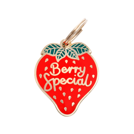TWO TAILS PET COMPANY - Berry Special Pet ID Tag - OSSO BLU