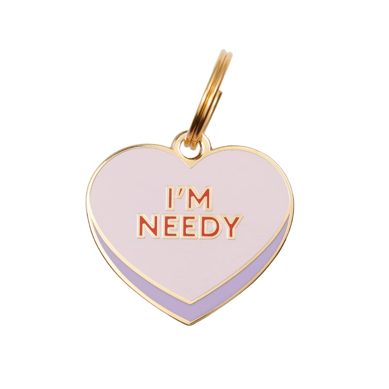 TWO TAILS PET COMPANY - Targhetta identificativa per animali domestici "I'm Needy"