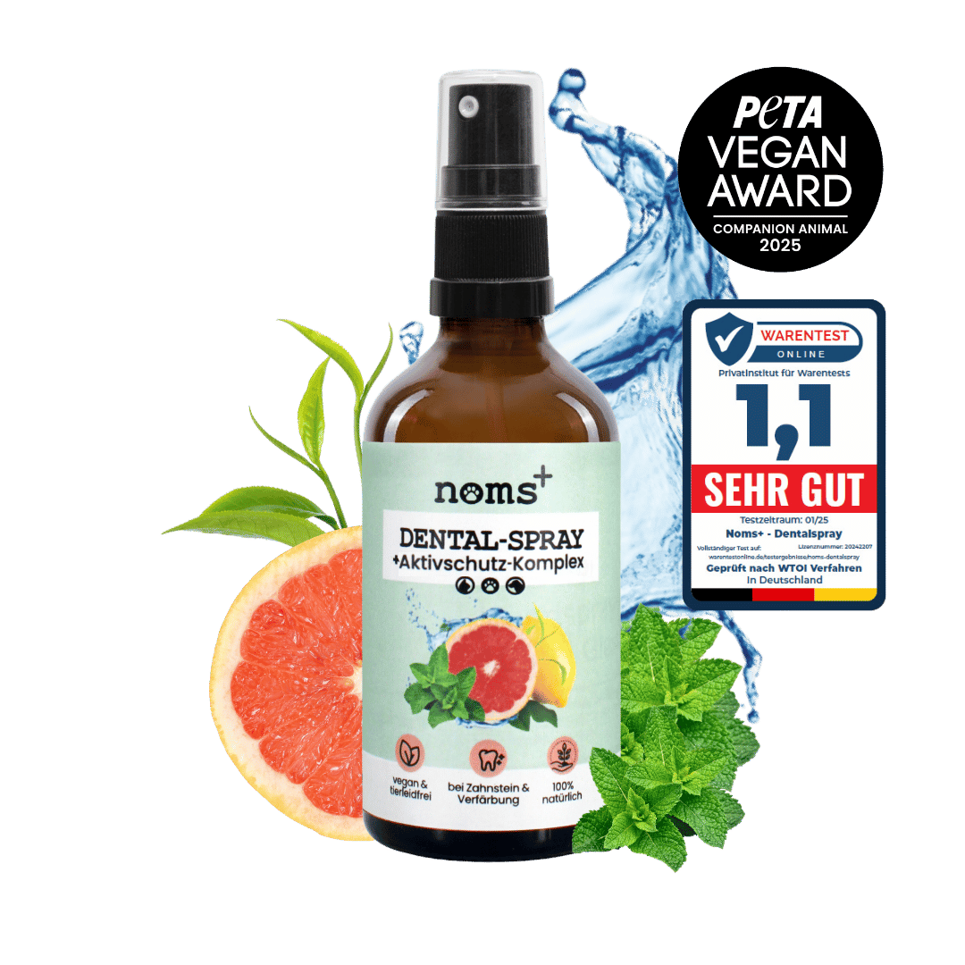 NOMS+ - Spray dentale per cani e gatti – Igiene orale naturale contro tartaro e alito cattivo