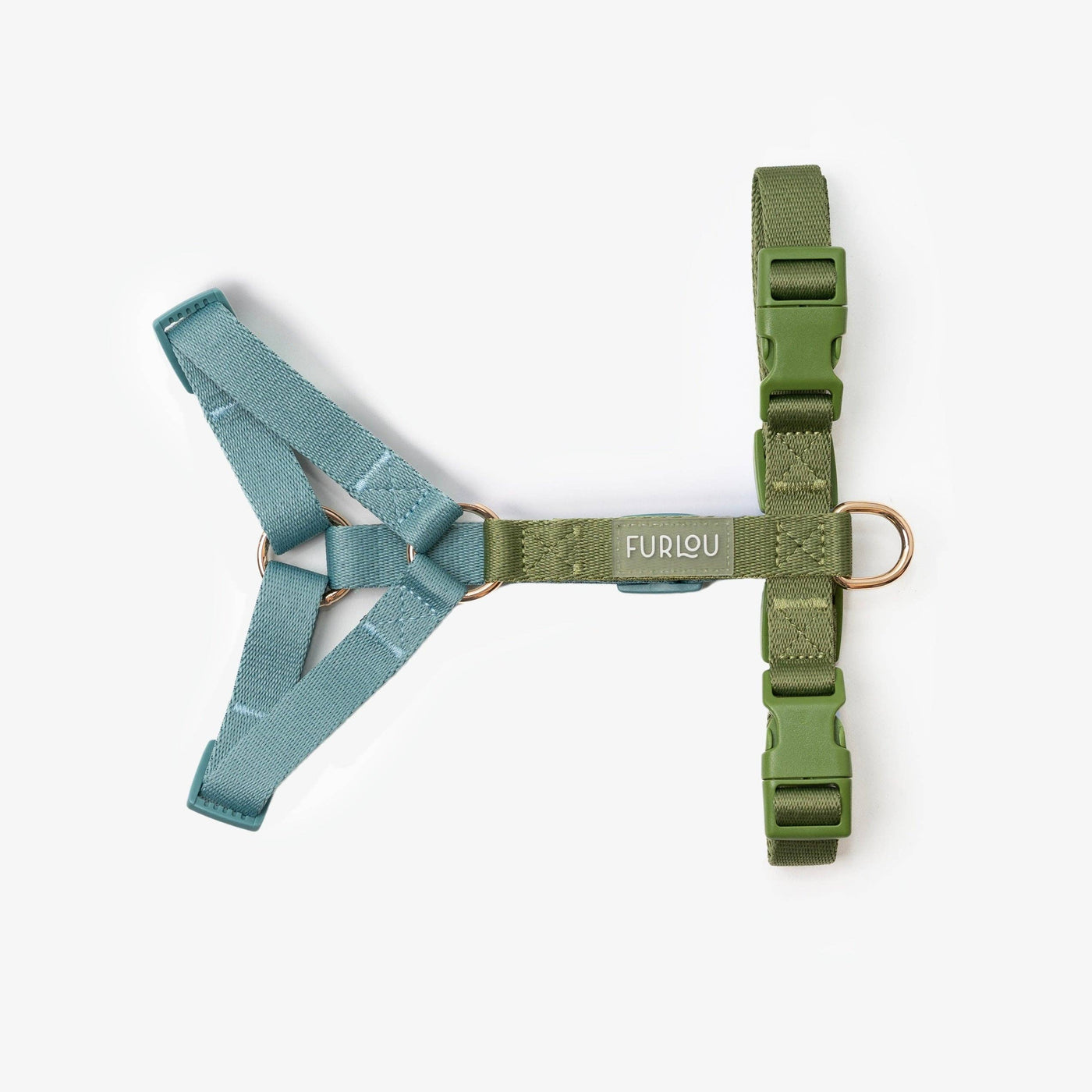 FURLOU - "Blu e Verde" – Pettorina regolabile per cani
