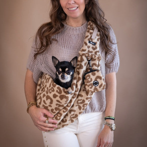 THE DOG LABEL - Teddy Bag – Leopard Crema