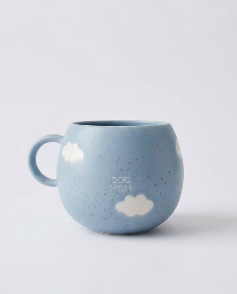 EGG BACK HOME - Tazza cloud "Dog Mom" - 500 ml | Tazza artigianale in gres