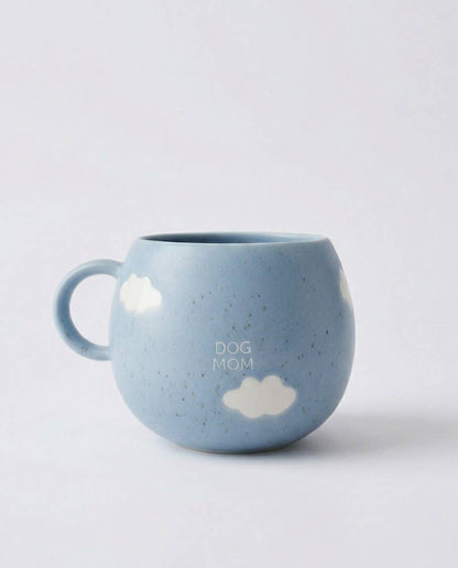 EGG BACK HOME - Cloud-Becher „Hunde-Mama“ – 500 ml | Handgefertigter Steingut-Becher - OSSO BLU