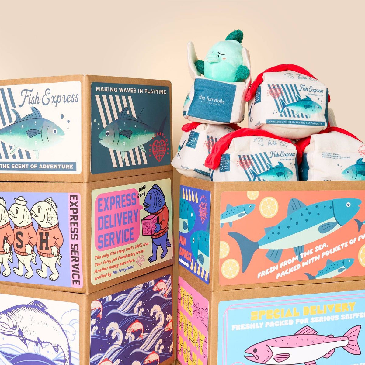 the furryfolks - Fisch Express Nasenarbeit Spielzeug - OSSO BLU