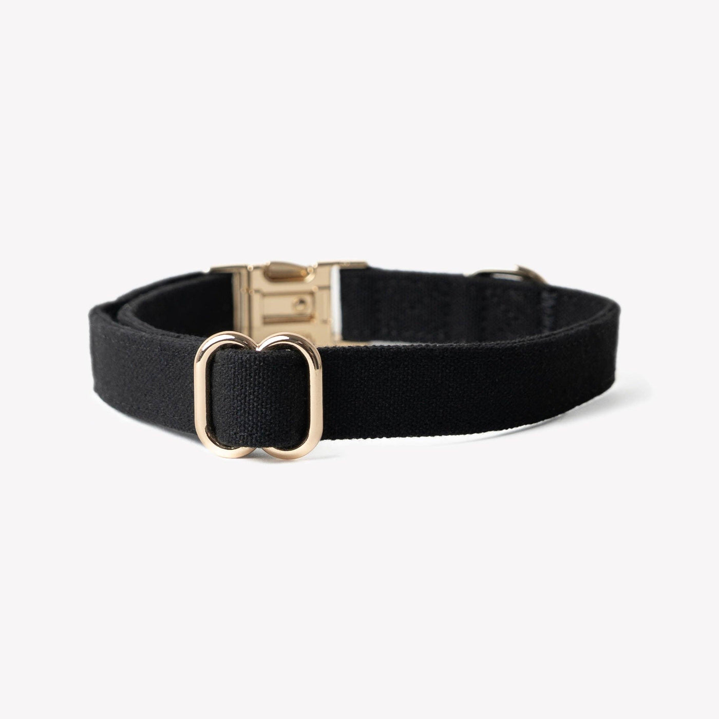 FURLOU – Collare per cani in tela di cotone nera