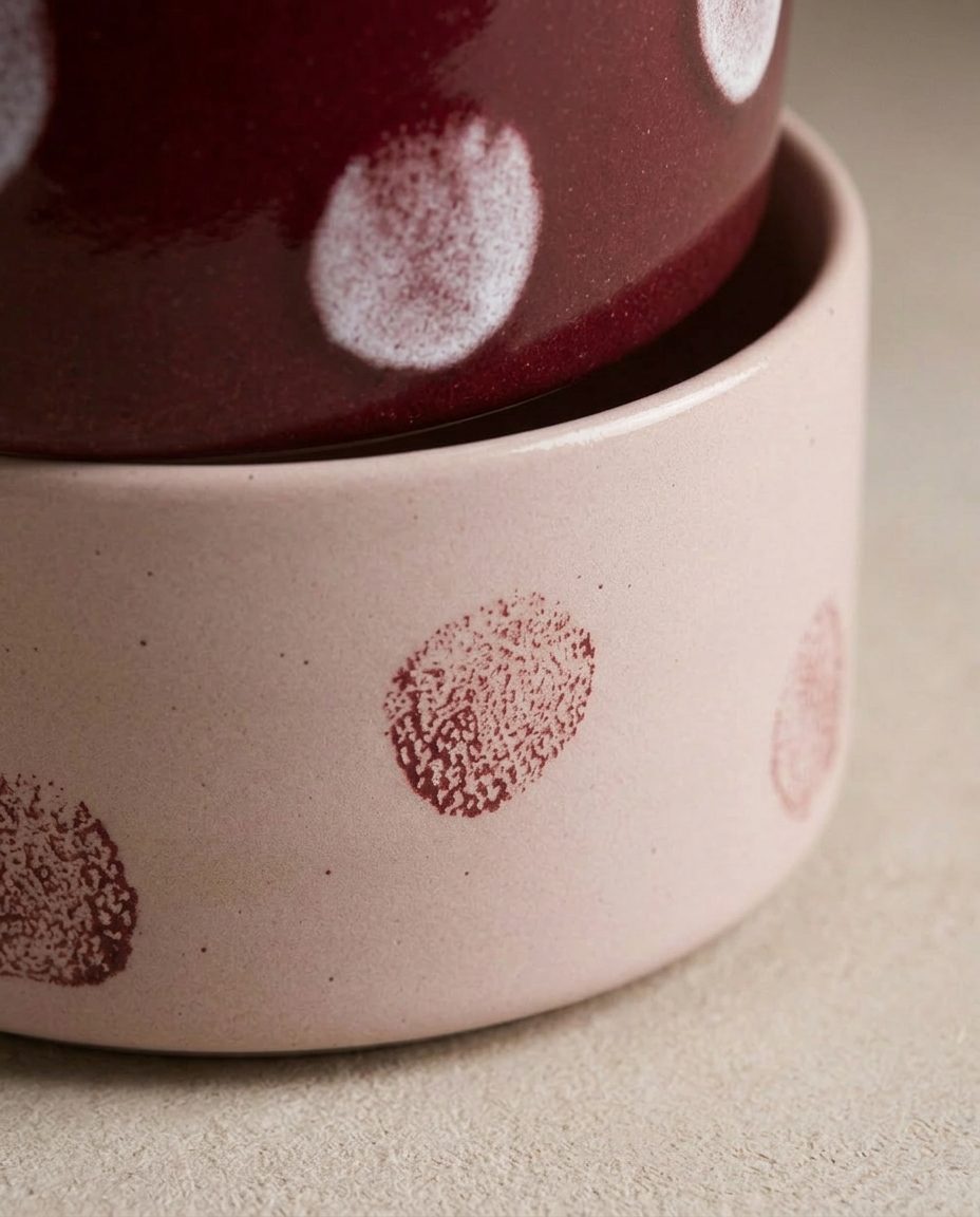 EGG BACK HOME – Pop Dots Hundenapf Rosa