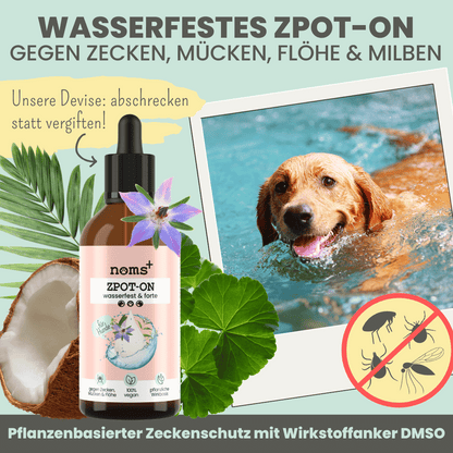 NOMS+ - Wasserfestes Spot-on für Hunde gegen Zecken, Flöhe, Milben & Mücken - OSSO BLU