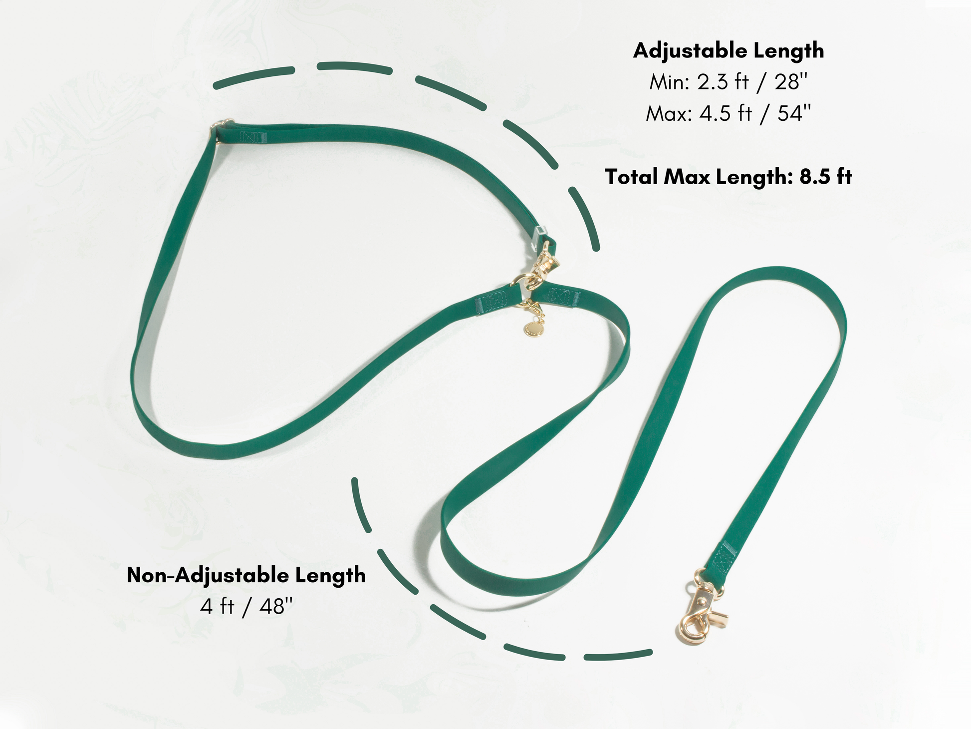 SUNNY TAILS - Meadow Green 4-in-1 Konvertierbare & Multifunktionale Hundeleine - OSSO BLU