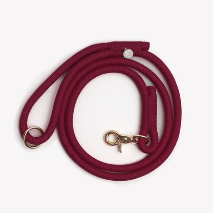 FURLOU – Geflochtene Hundeleine Bordeaux