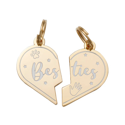 TWO TAILS PET COMPANY - Besties - Pet ID Tag & Charm - OSSO BLU