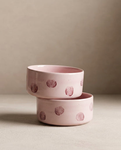 EGG BACK HOME – Pop Dots Hundenapf Rosa