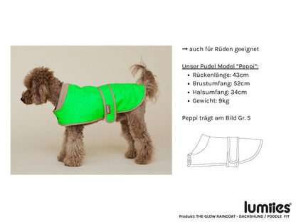 LUMIIES – Glow Raincoat Mini-Fit Hunderegenmantel Neonorange