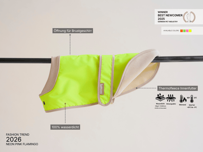 LUMIIES – Glow Raincoat Mini-Fit Hunderegenmantel Neongelb