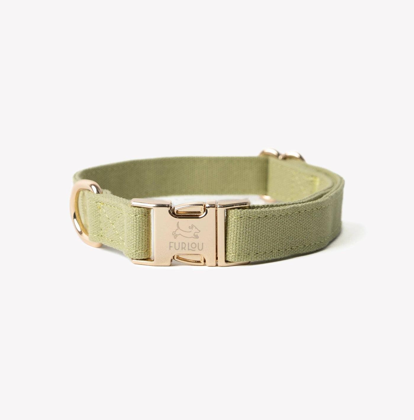 FURLOU – Collare per cani in tela di cotone verde