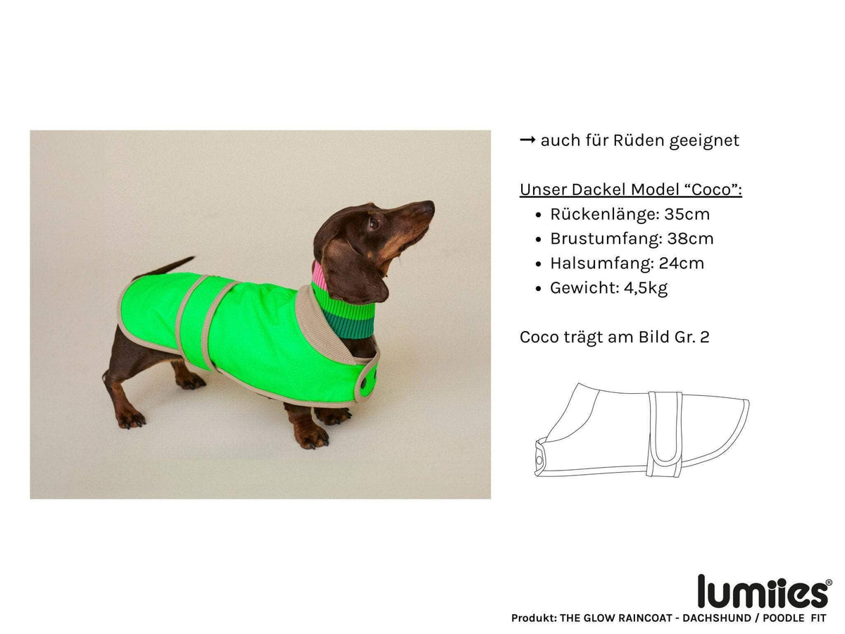 LUMIIES – Glow Raincoat Mini-Fit Hunderegenmantel Neongelb