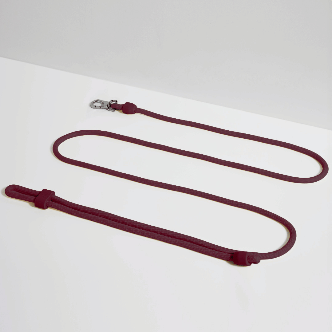 ST ARGO - 3-in-1 Hands-Free Leine in Burgunderrot - OSSO BLU