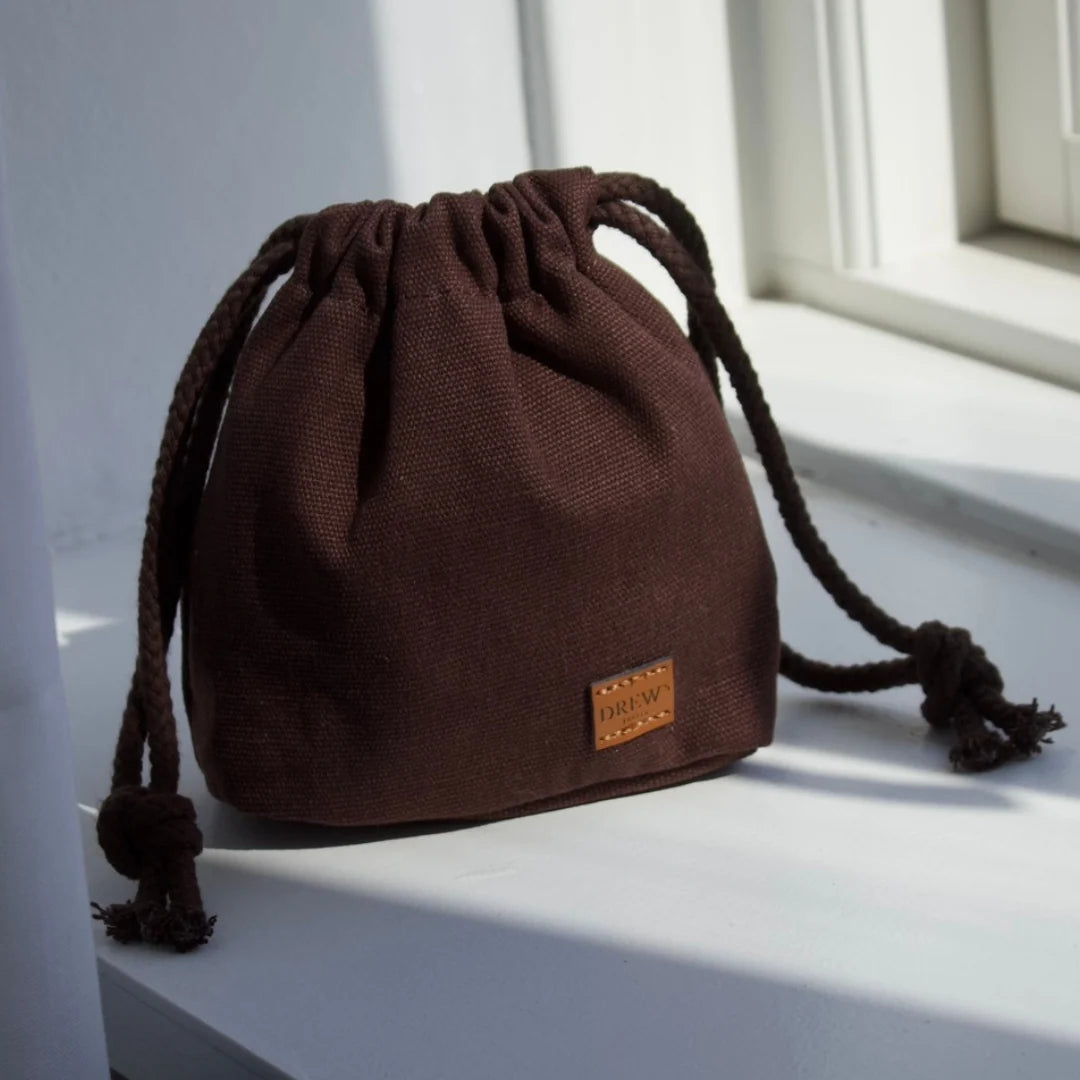 DREW’S DOGWEAR - Canvas Leckerlitasche – Braun