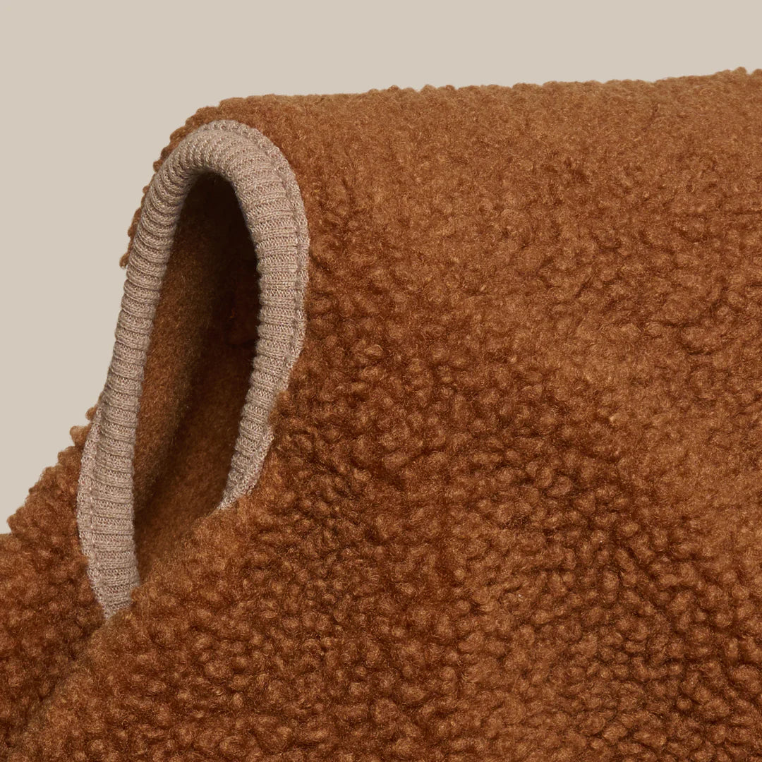 DREW'S DOGWEAR - MILO // Hundepullover aus weichem Teddymaterial – Braun - OSSO BLU