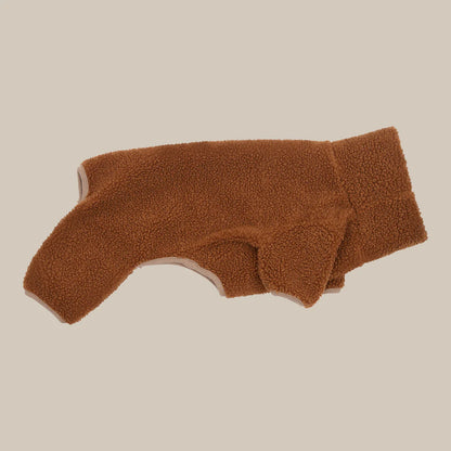 DREW'S DOGWEAR - MILO // Hundepullover aus weichem Teddymaterial – Braun - OSSO BLU