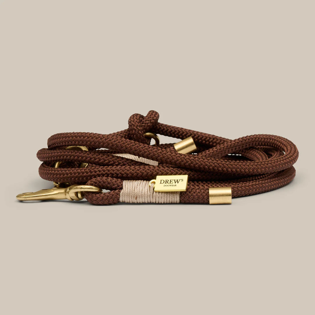 DREW'S DOGWEAR - Marrone Espresso / Guinzaglio per cani