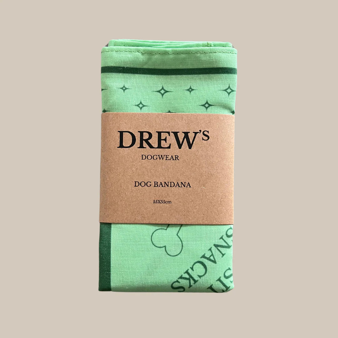 DREW'S DOGWEAR – LIME Bandana per Cani – Elegante foulard per cani