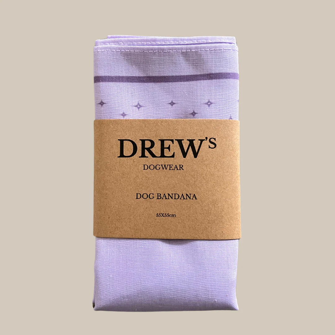 DREW'S DOGWEAR – LILLA bandana per cani – Elegante foulard per cani