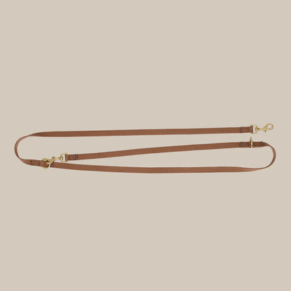 DREW'S DOGWEAR - Verstellbare Hundeleine aus Baumwolle – Braun (2 Meter) - OSSO BLU