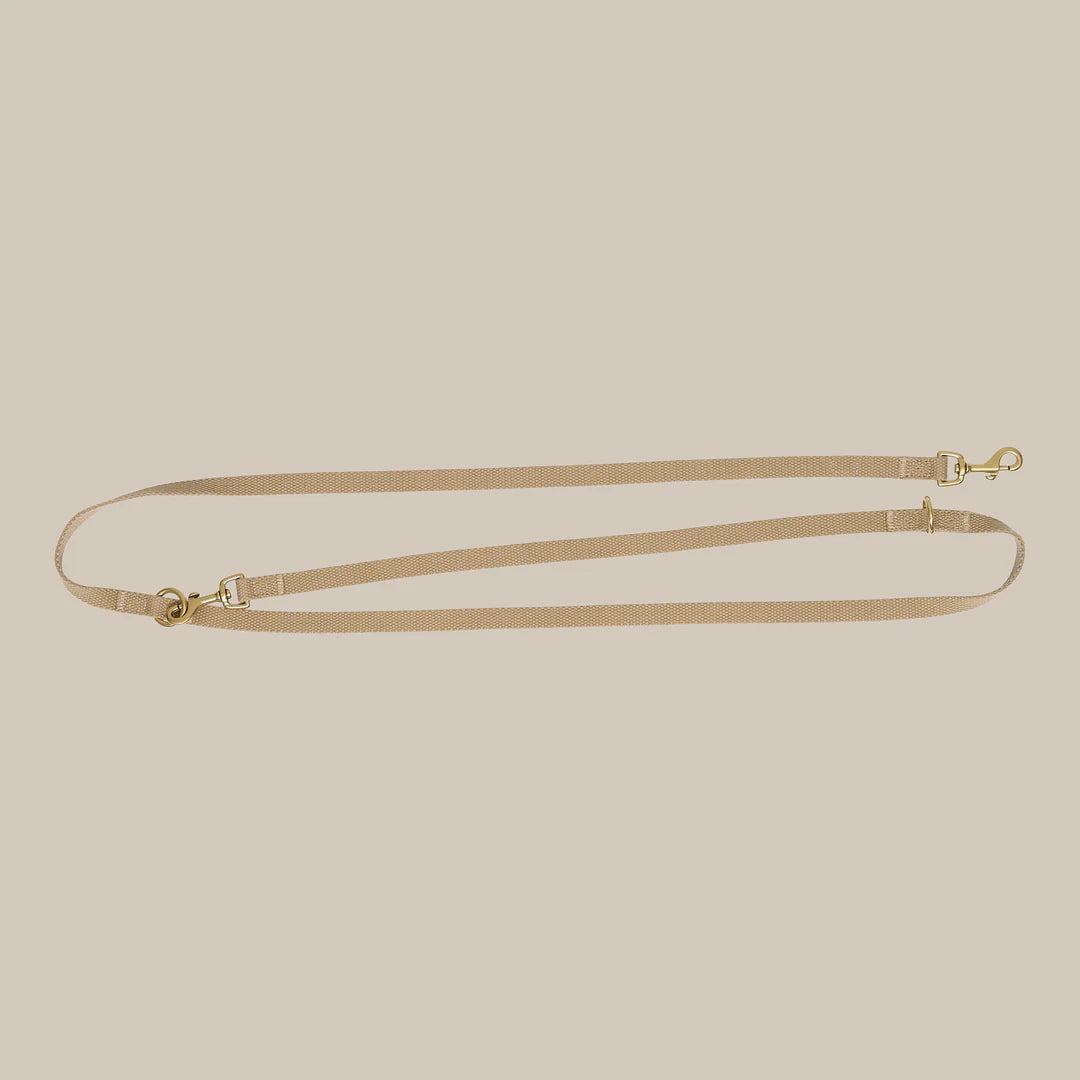 DREW'S DOGWEAR - Guinzaglio regolabile per cani in cotone - Beige (2 metri)