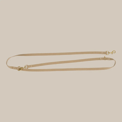 DREW'S DOGWEAR - Verstellbare Hundeleine aus Baumwolle – Beige (2 Meter) - OSSO BLU