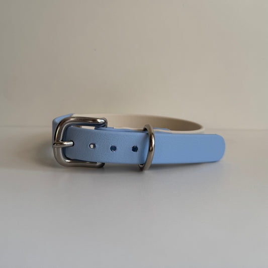 DACHSHUND & FRIENDS – BioThane® Halsband (Creme/Blau – 16 mm) - OSSO BLU