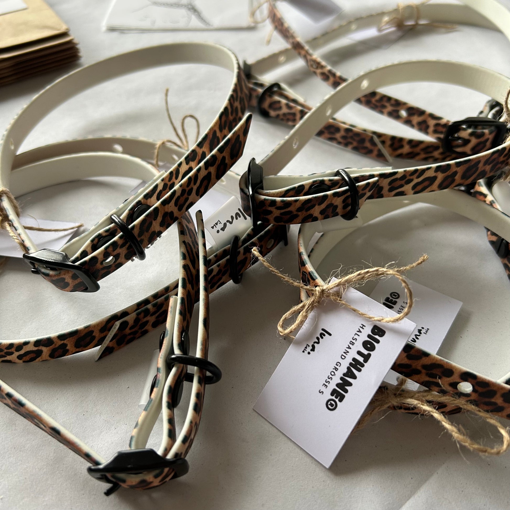 LUNA.LIEBE - Aqua BioThane® Halsband in Leo (13 mm) - OSSO BLU