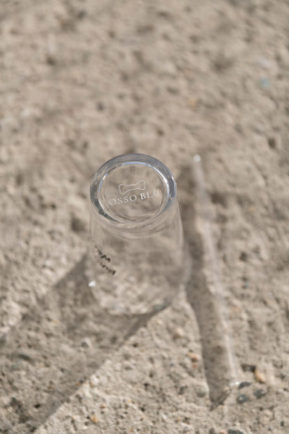 OSSO BLU - Glas mit Strohhalm "BUT FIRST WALKIES" - OSSO BLU