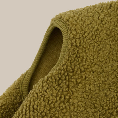 DREW’S DOGWEAR - Milo Sherpa-Hundepullover – Olivgrün