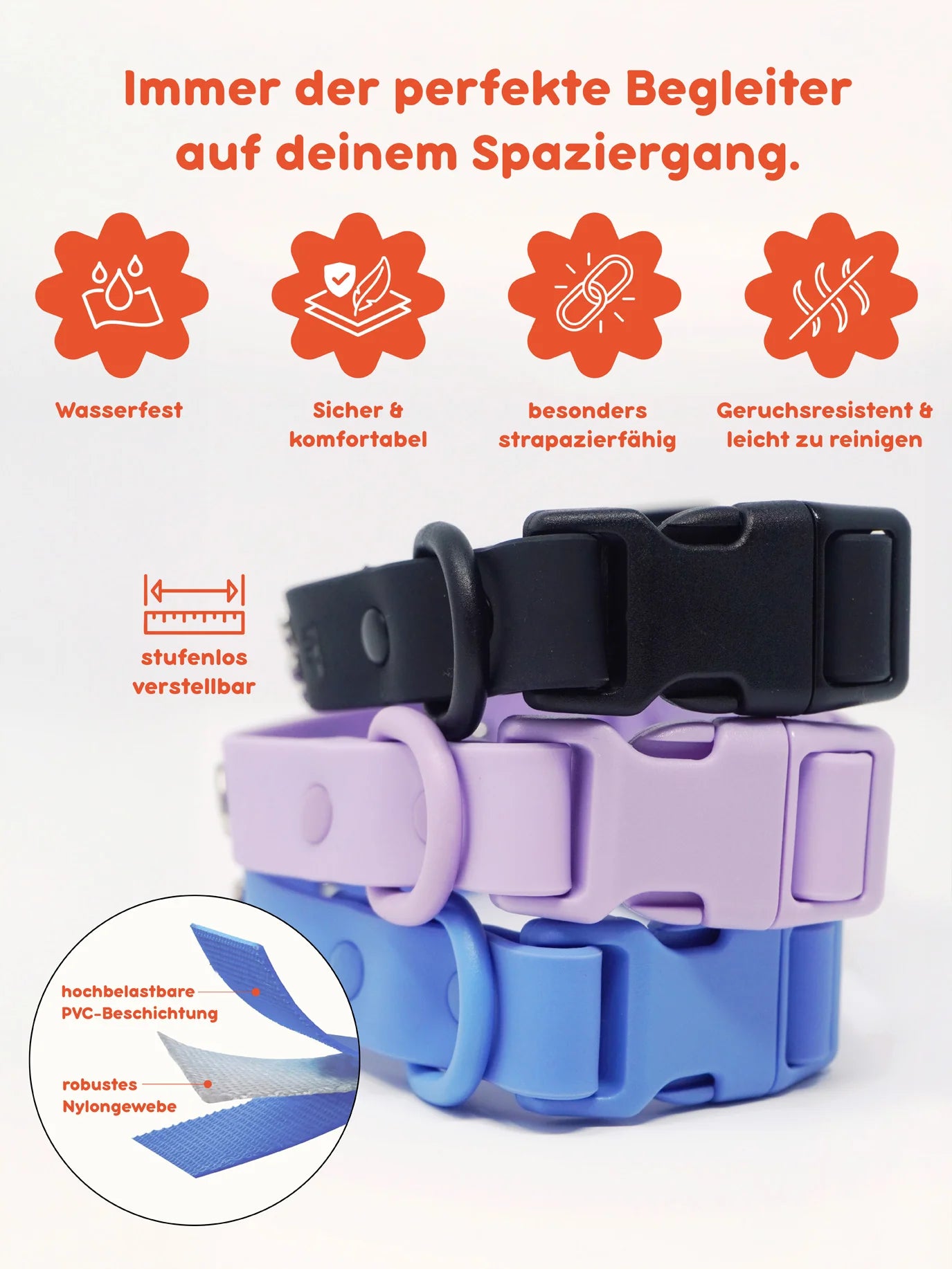 PAWPOPZ – Collare per cani personalizzato - Blu