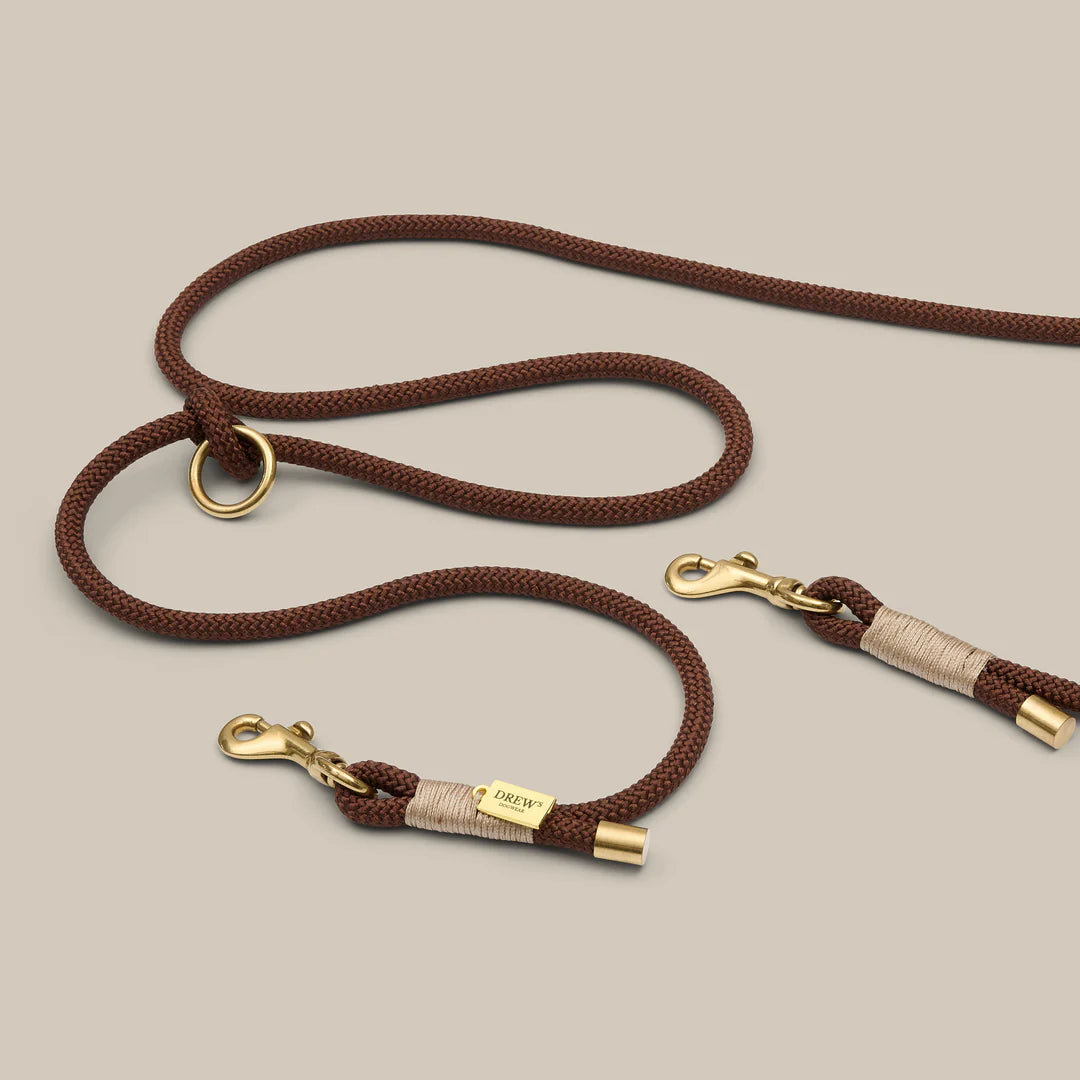 DREW'S DOGWEAR - Marrone Espresso / Guinzaglio per cani