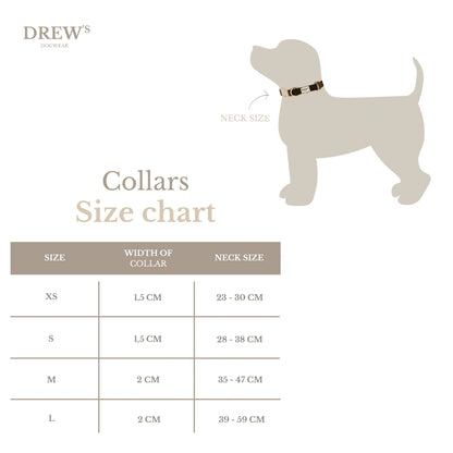 DREW'S DOGWEAR - Dunkler Pfeil / Weiches & verstellbares Halsband (braunes Muster) - OSSO BLU